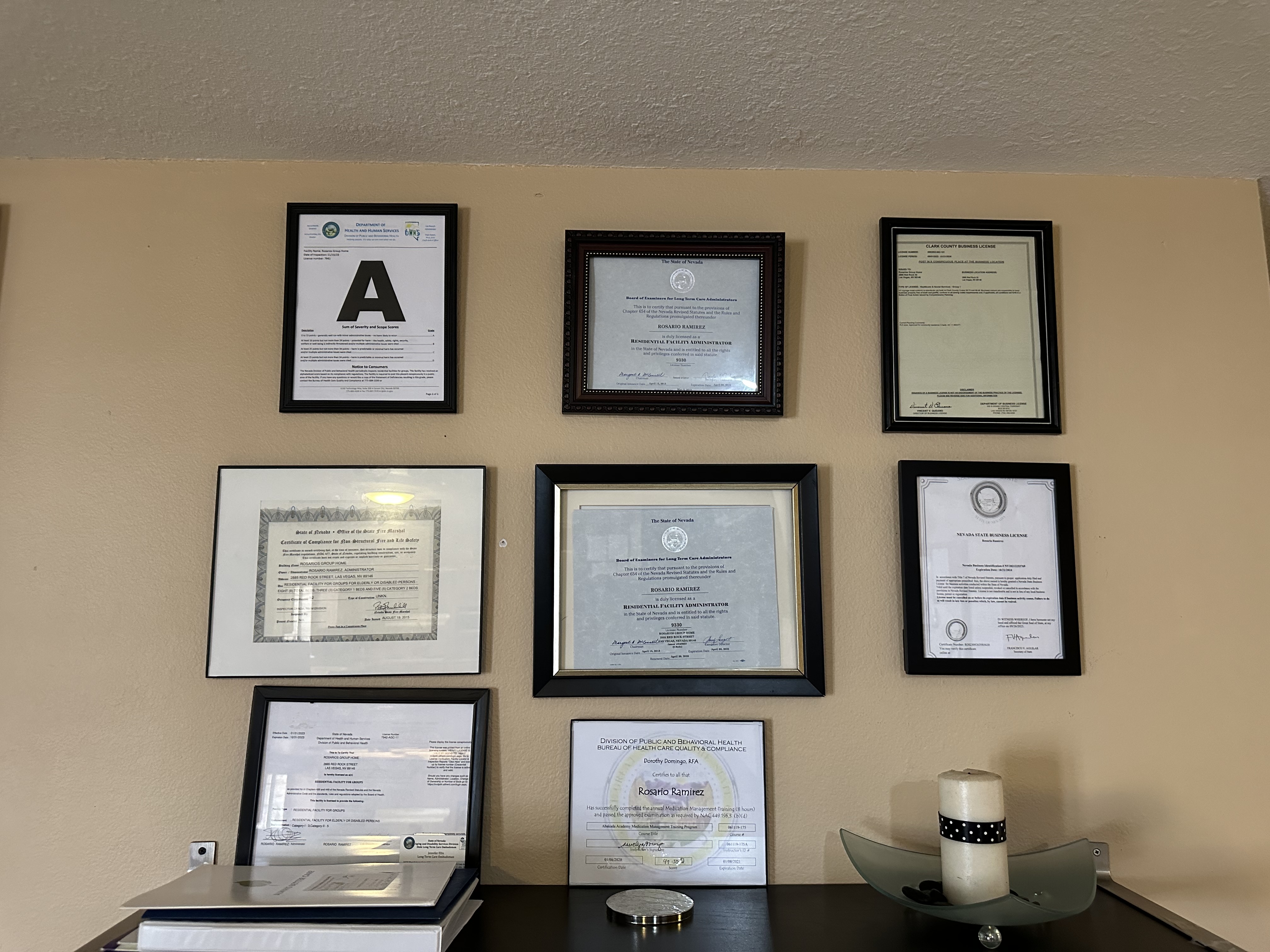 Licenses and Certifications
